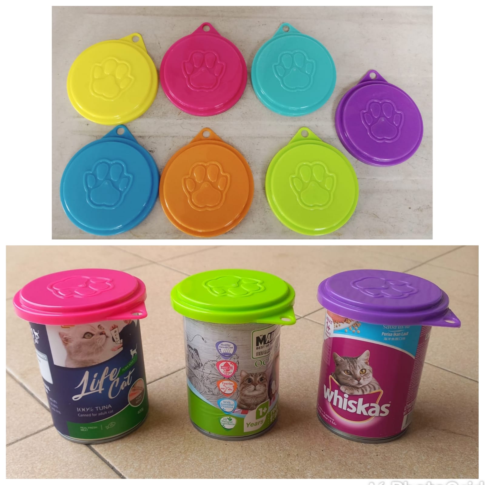 Tutup kaleng makanan kucing